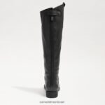 נשים הַנעָלָה Sam Edelman מגף רכיבה מעור פני עור שחור 4XL22X415 - Image 5