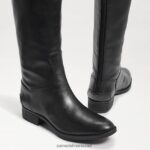 נשים הַנעָלָה Sam Edelman מגף רכיבה מעור פני עור שחור 4XL22X415 - Image 7