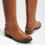 נשים הַנעָלָה Sam Edelman מגף רכיבה מעור פני עור וויסקי 4XL22X416 - Image 7