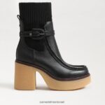 נשים הַנעָלָה Sam Edelman מגפון סידני עור שחור 4XL22X873 - Image 2
