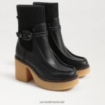 נשים הַנעָלָה Sam Edelman מגפון סידני עור שחור 4XL22X873