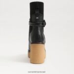 נשים הַנעָלָה Sam Edelman מגפון סידני עור שחור 4XL22X873 - Image 5