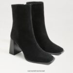נשים הַנעָלָה Sam Edelman מגפון קרסול איבט זמש שחור 4XL22X807