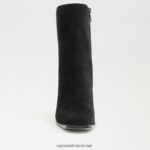 נשים הַנעָלָה Sam Edelman מגפון קרסול איבט זמש שחור 4XL22X807 - Image 3