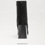 נשים הַנעָלָה Sam Edelman מגפון קרסול איבט זמש שחור 4XL22X807 - Image 5
