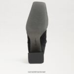 נשים הַנעָלָה Sam Edelman מגפון קרסול איבט זמש שחור 4XL22X807 - Image 6