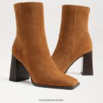 נשים הַנעָלָה Sam Edelman מגפון קרסול איבט ערמון קלוי 4XL22X806 - Image 7