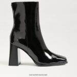 נשים הַנעָלָה Sam Edelman מגפון קרסול איבט פטנט שחור 4XL22X805 - Image 2