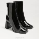 נשים הַנעָלָה Sam Edelman מגפון קרסול איבט פטנט שחור 4XL22X805