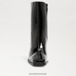 נשים הַנעָלָה Sam Edelman מגפון קרסול איבט פטנט שחור 4XL22X805 - Image 3
