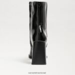 נשים הַנעָלָה Sam Edelman מגפון קרסול איבט פטנט שחור 4XL22X805 - Image 5