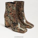 נשים הַנעָלָה Sam Edelman מגפון קרסול חום ברונזה מולטי 4XL22X785