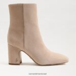 נשים הַנעָלָה Sam Edelman מגפון קרסול חום זמש שיבולת שועל חם 4XL22X786 - Image 2