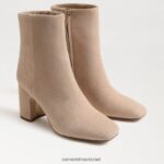 נשים הַנעָלָה Sam Edelman מגפון קרסול חום זמש שיבולת שועל חם 4XL22X786