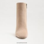 נשים הַנעָלָה Sam Edelman מגפון קרסול חום זמש שיבולת שועל חם 4XL22X786 - Image 3