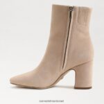 נשים הַנעָלָה Sam Edelman מגפון קרסול חום זמש שיבולת שועל חם 4XL22X786 - Image 4