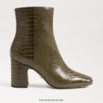נשים הַנעָלָה Sam Edelman מגפון קרסול חום ירוק אשוח 4XL22X781 - Image 2