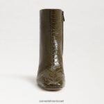 נשים הַנעָלָה Sam Edelman מגפון קרסול חום ירוק אשוח 4XL22X781 - Image 3
