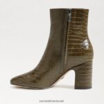 נשים הַנעָלָה Sam Edelman מגפון קרסול חום ירוק אשוח 4XL22X781 - Image 4