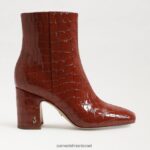 נשים הַנעָלָה Sam Edelman מגפון קרסול חום מסה חלודה 4XL22X789 - Image 2