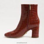 נשים הַנעָלָה Sam Edelman מגפון קרסול חום מסה חלודה 4XL22X789 - Image 4