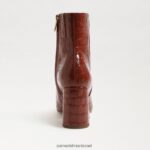 נשים הַנעָלָה Sam Edelman מגפון קרסול חום מסה חלודה 4XL22X789 - Image 5