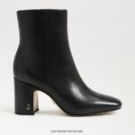 נשים הַנעָלָה Sam Edelman מגפון קרסול חום עור שחור 4XL22X784 - Image 2
