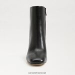 נשים הַנעָלָה Sam Edelman מגפון קרסול חום עור שחור 4XL22X784 - Image 3