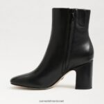נשים הַנעָלָה Sam Edelman מגפון קרסול חום עור שחור 4XL22X784 - Image 4