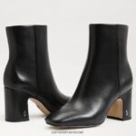 נשים הַנעָלָה Sam Edelman מגפון קרסול חום עור שחור 4XL22X784 - Image 7