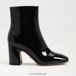 נשים הַנעָלָה Sam Edelman מגפון קרסול חום פטנט שחור 4XL22X787 - Image 2
