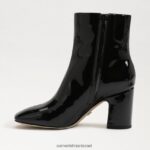 נשים הַנעָלָה Sam Edelman מגפון קרסול חום פטנט שחור 4XL22X787 - Image 4