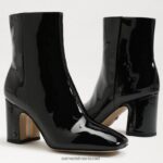 נשים הַנעָלָה Sam Edelman מגפון קרסול חום פטנט שחור 4XL22X787 - Image 7