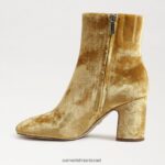 נשים הַנעָלָה Sam Edelman מגפון קרסול חום קטיפה זעפרן 4XL22X783 - Image 4