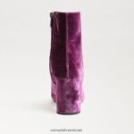 נשים הַנעָלָה Sam Edelman מגפון קרסול חום קטיפה סחלב עמוקה 4XL22X782 - Image 5