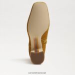 נשים הַנעָלָה Sam Edelman מגפון קרסול חום קטיפה זעפרן 4XL22X783 - Image 6