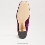 נשים הַנעָלָה Sam Edelman מגפון קרסול חום קטיפה סחלב עמוקה 4XL22X782 - Image 6