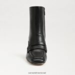 נשים הַנעָלָה Sam Edelman מגפון קרסול פננה עור שחור 4XL22X853 - Image 3