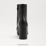 נשים הַנעָלָה Sam Edelman מגפון קרסול פננה עור שחור 4XL22X853 - Image 5