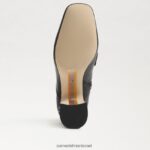 נשים הַנעָלָה Sam Edelman מגפון קרסול פננה עור שחור 4XL22X853 - Image 6