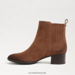 נשים הַנעָלָה Sam Edelman מגפון קרסול קאיטי חום אגוז 4XL22X833 - Image 4