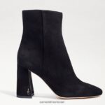 נשים הַנעָלָה Sam Edelman מגפון קרסול קודי זמש שחור 4XL22X451 - Image 2