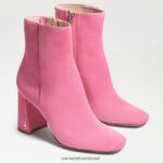 נשים הַנעָלָה Sam Edelman מגפון קרסול קודי זמש קונפטי ורוד 4XL22X450