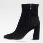 נשים הַנעָלָה Sam Edelman מגפון קרסול קודי זמש שחור 4XL22X451 - Image 4