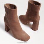 נשים הַנעָלָה Sam Edelman מגפון קרסול קודי זמש פרלין 4XL22X452 - Image 7