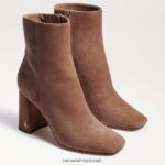 נשים הַנעָלָה Sam Edelman מגפון קרסול קודי זמש פרלין 4XL22X452