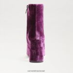 נשים הַנעָלָה Sam Edelman מגפון קרסול קודי קטיפה סחלב עמוקה 4XL22X448 - Image 5