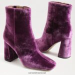 נשים הַנעָלָה Sam Edelman מגפון קרסול קודי קטיפה סחלב עמוקה 4XL22X448 - Image 7