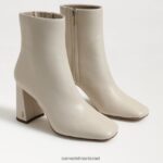 נשים הַנעָלָה Sam Edelman מגפון קרסול קודי שנהב מודרני 4XL22X445