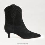 נשים הַנעָלָה Sam Edelman מגפון קרסול של טארין זמש שחור 4XL22X811 - Image 2
